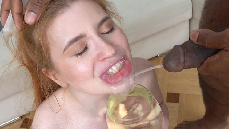 Lil' Aliska Dark gets piss drunk and fucked by 3 blacks