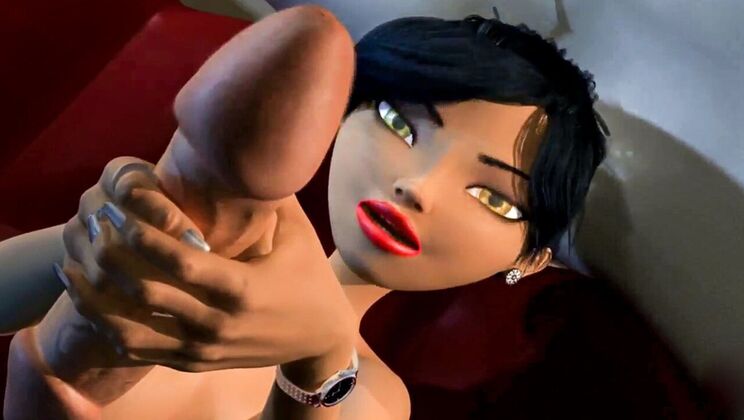 Brunette Animation: High Heels and Stockings