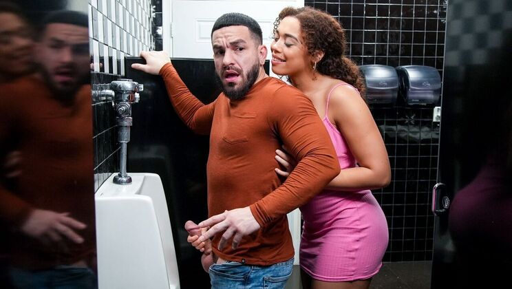 Public Pussy to Mouth with Small Tits