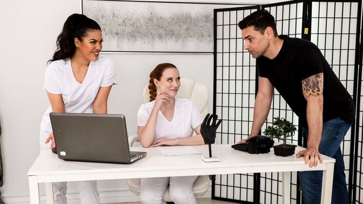 Interracial Lesbian Encounter with Cum Swapping