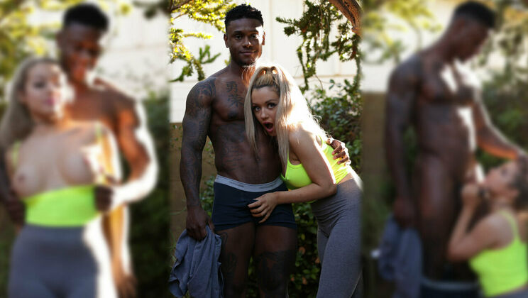 Brunette with Tattoos Takes Calvin's Big Surprise