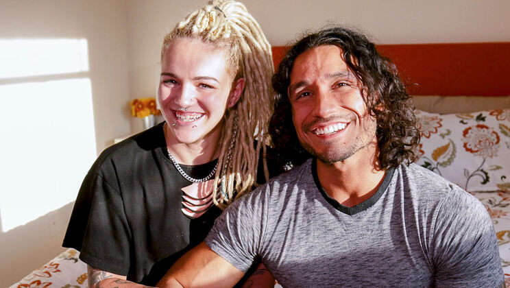 Hairy Latina Charlie Gets Pounded by Blonde Leo