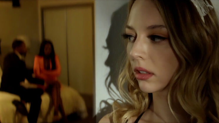 Brunette Maid in High Heels