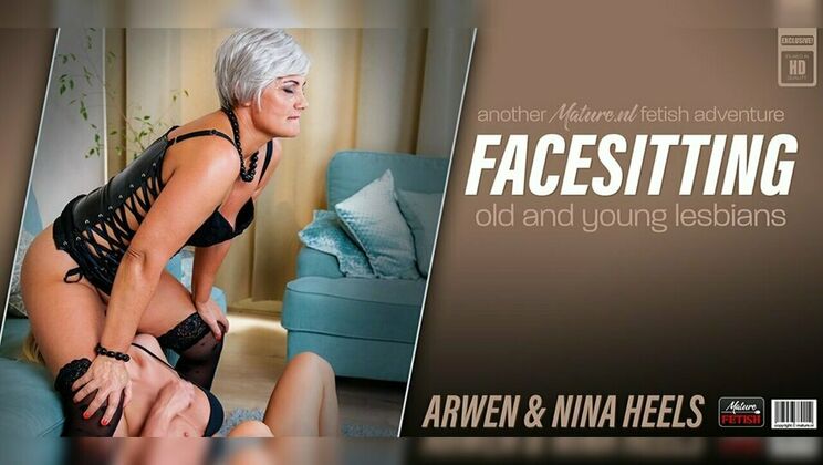 High Heels Lesbians Arwen and Nina Heels: Old and Young Fun
