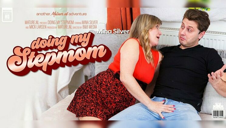 This granny gets fucked by her young stepson