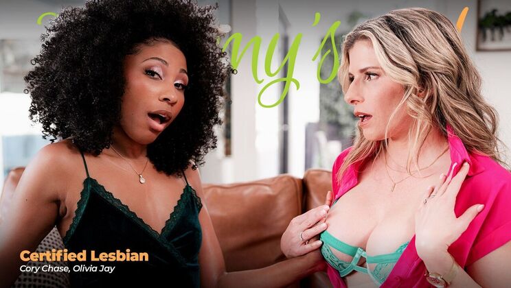 Ebony and Blonde Lesbian Kiss