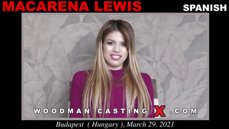 Skinny Blonde Teen Macarena Lewis Strips in Hotel