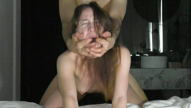 Tiny Brunette Takes Big Cock Rough