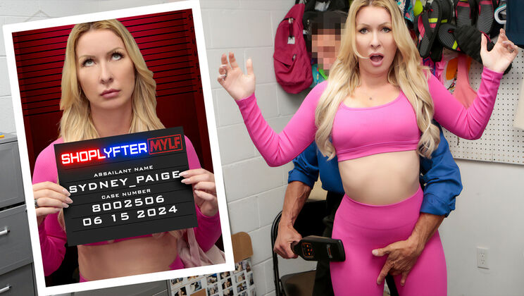 Blonde Sydney Paige Bends Over for a Blowjob and Cum