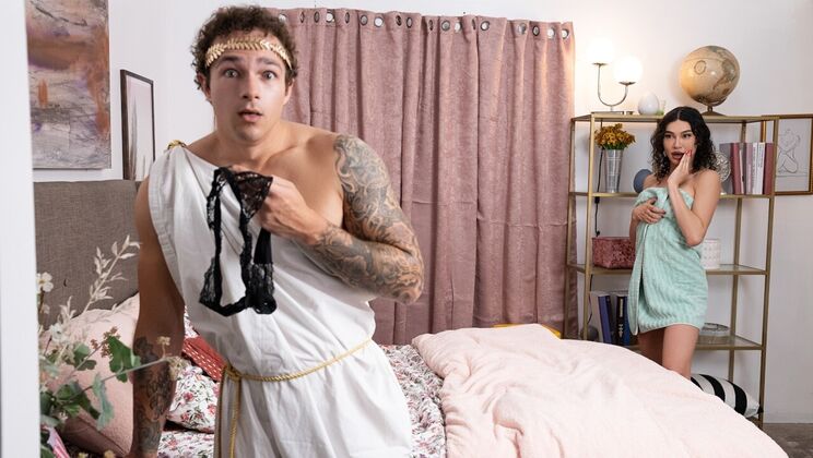 Big Cock Welcomes Brunette Switch