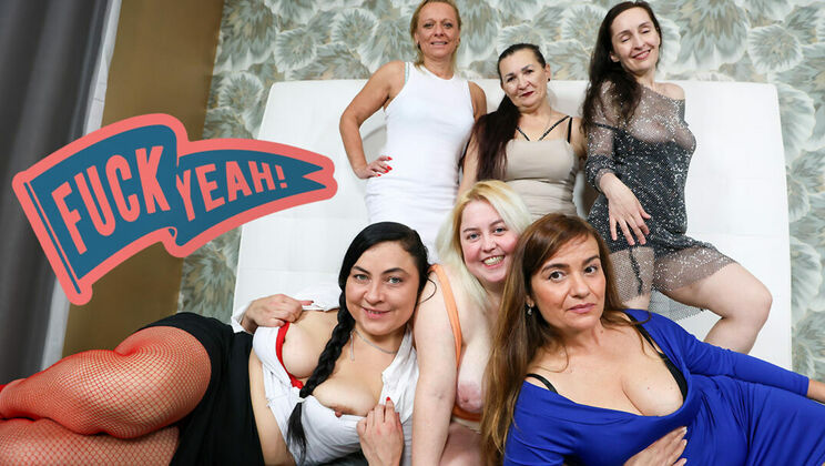 Older Women with Piercings and Stockings Entice All