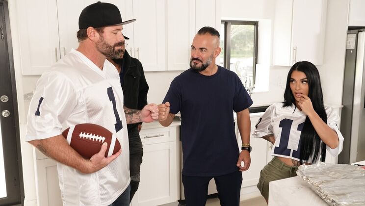 POV Cumshot on Brunette's Face & Tits