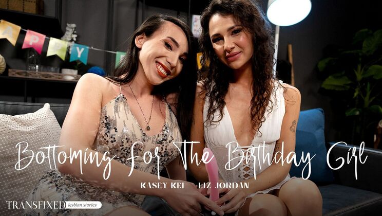 Brunette Moans as Shemale Pounds Her Tight Ass