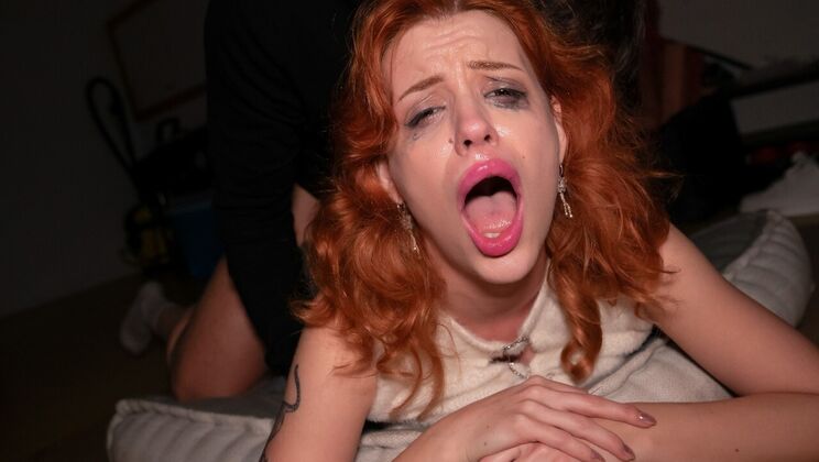 Tattooed Redhead Mia Stone in Outdoor Doggystyle