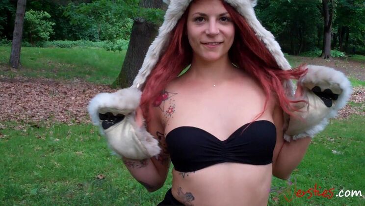 Blonde Minka and Redhead Krissi's Kiss