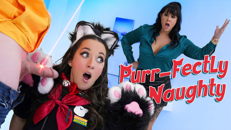 PAWG Stepmom and Petite Neko in Thong and Bra