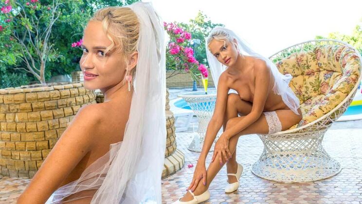 Long Haired Blonde Teen in Lingerie