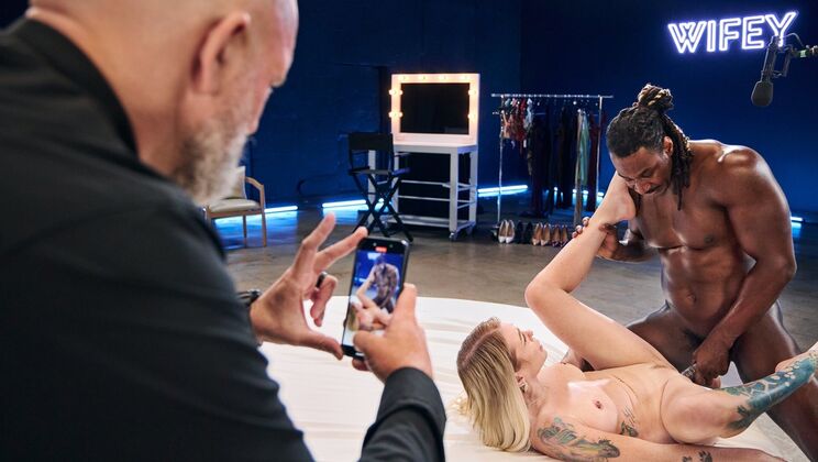 Saint LaRose and Ryan - Blonde Hotwife’s First Big Black Cock in Doggystyle