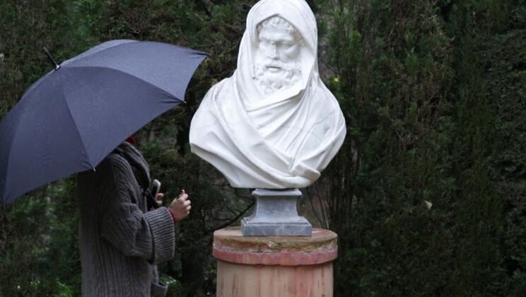 Brunette Julia Roca with Small Natural Tits and Hairy Pussy Plays