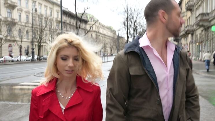 Missy Luv's wet pussy and feet pleased by man's huge shaft