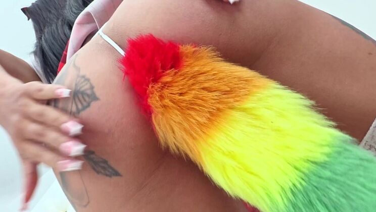 Student's Tight Ass Stretched by Double Anal