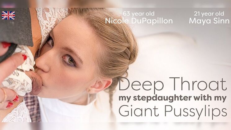 Lesbian pussy licking and deepthroat with huge lips - mature & young action