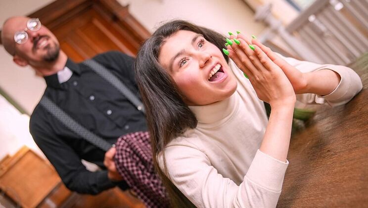 Ella June Confesses While Sucking Cock Deepthroat