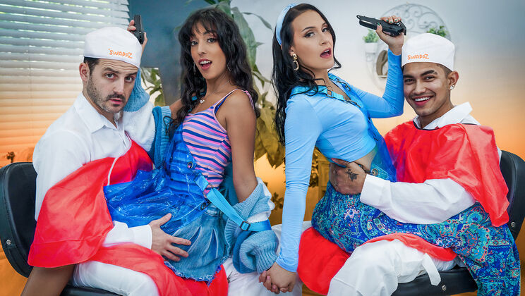 G-String Teens vs Older Women - Family Fucking and Spanking