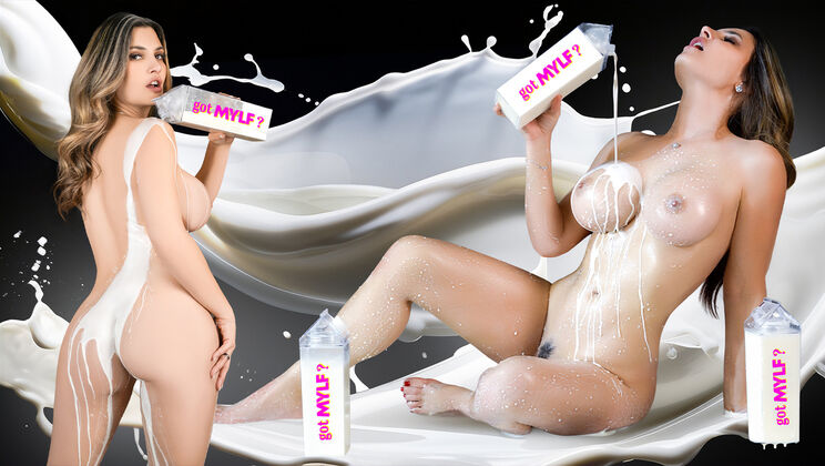 Hot MILF Krystal Gets Double Splashed With Milk And Man Juice
