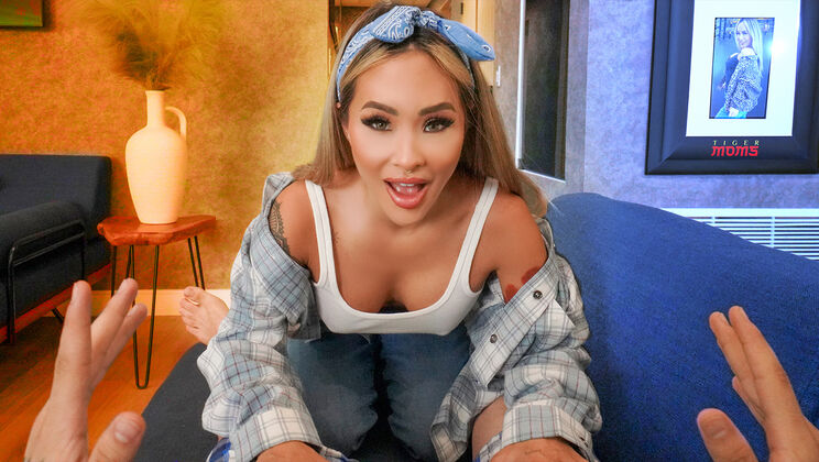 Tanned Petite Blonde Swallows Every Drop