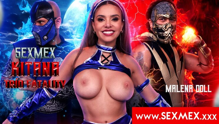 Malena Doll's Kitana Fatality Threesome