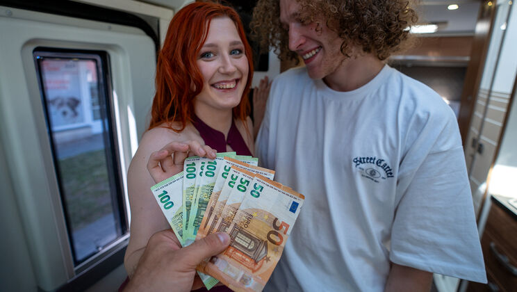 Redhead Cherry Crush Blows & Bangs RV Driver for Money