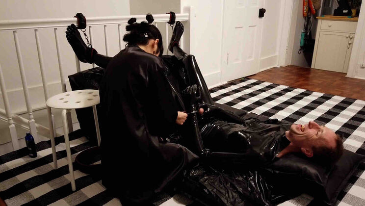 Lee & Rei Latex Submission Tickling and Laughing POV
