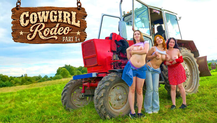 Hot European Teens in Cowgirl Rodeo 1/4 – Lesbian Threesome