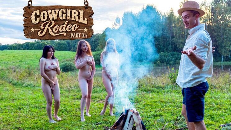 Cowgirl Rodeo 3/4: Shaved Pussy and Facial Cumshot